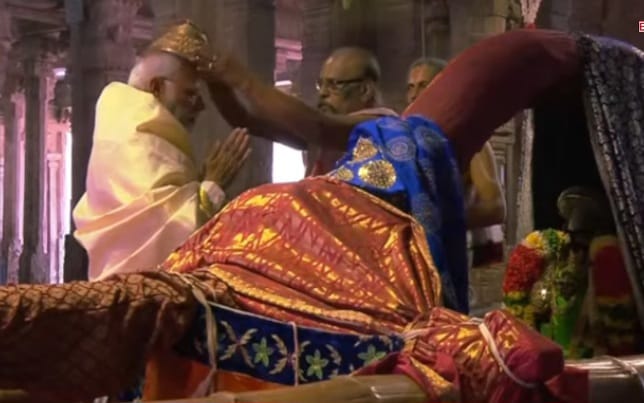 PM Modi arrives in Trichy, offers prayer at Ranganathaswamy Temple